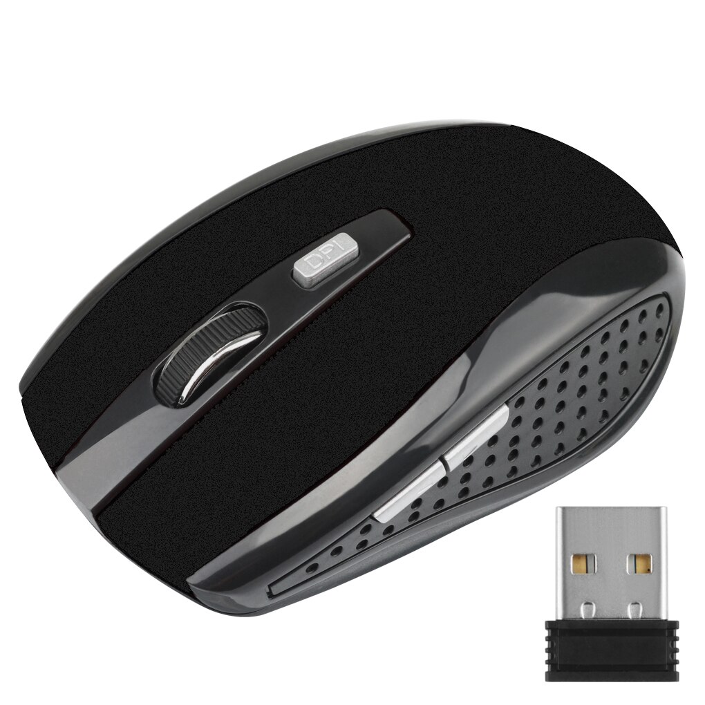 DPI regolabile Mouse 2.4GHz Mouse Senza Fili 6 Bottoni Optical Gaming Mouse Gamer Mouse Senza Fili con Ricevitore USB per PC del Computer: Matte Black