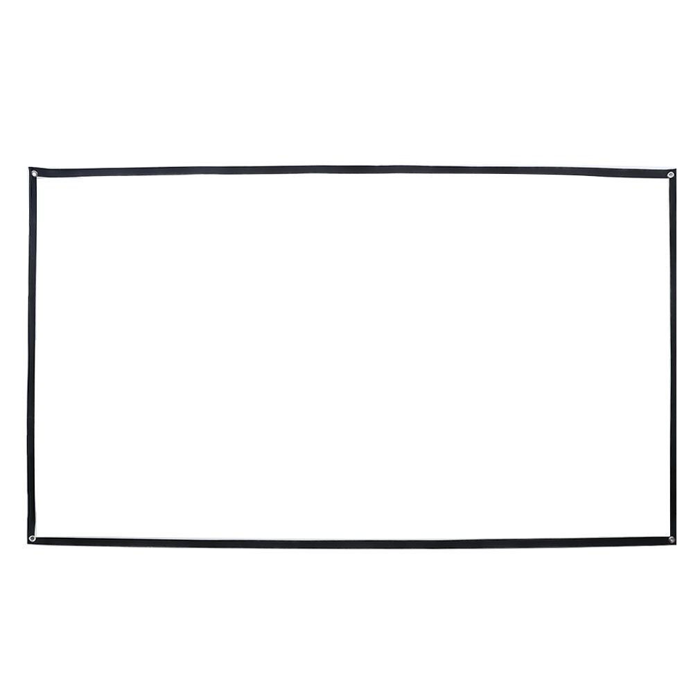 72 inch 16:9 Portable White Projector Screen Fabric Material Folded Projection Screen High-definition Curtain