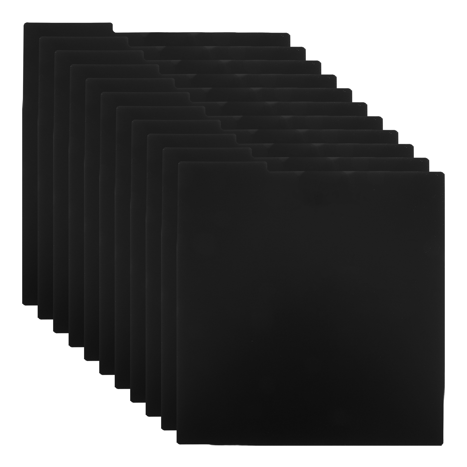 15pcs Blank Writable Divider Record Separator Book Shelf Dividers Library Accessories Black PP Magazine Holder Vinyl Record