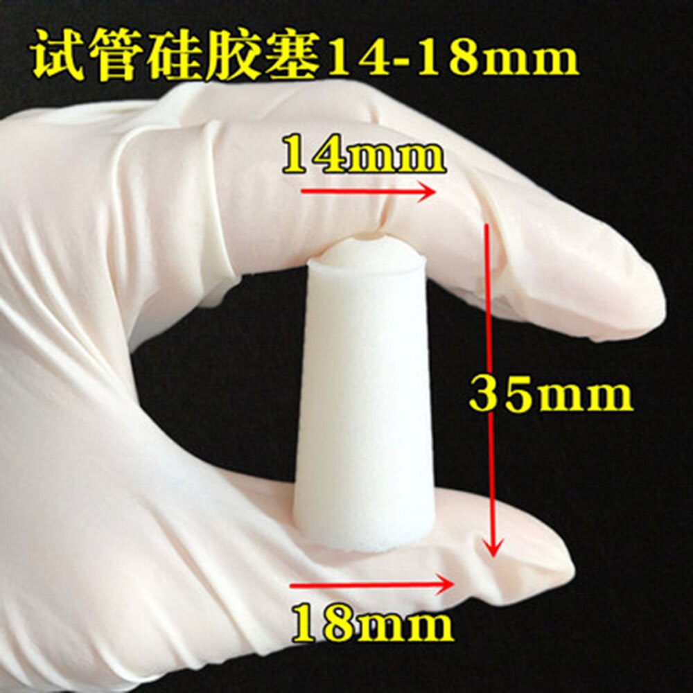 10pcs Siliconen Stopper voor glazen reageerbuis Bovenste Diameter 18mm * Lagere Diameter 14mm