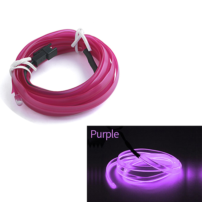 Striscia luminosa per atmosfera in fibra ottica al neon per illuminazione ambientale a portato da 5 metri per interni auto Decorazione USB kit luce flessibile fai-da-te: 6000 k bianco freddo / 5500 k