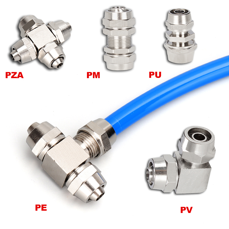 Pneumatyczne szybkozaciskowe mosiężne złączki do węży typu T typu L typu krzyżowego OD 4mm 6mm 8mm 10mm 12mm 14mm 16mm Złączki pneumatyczne