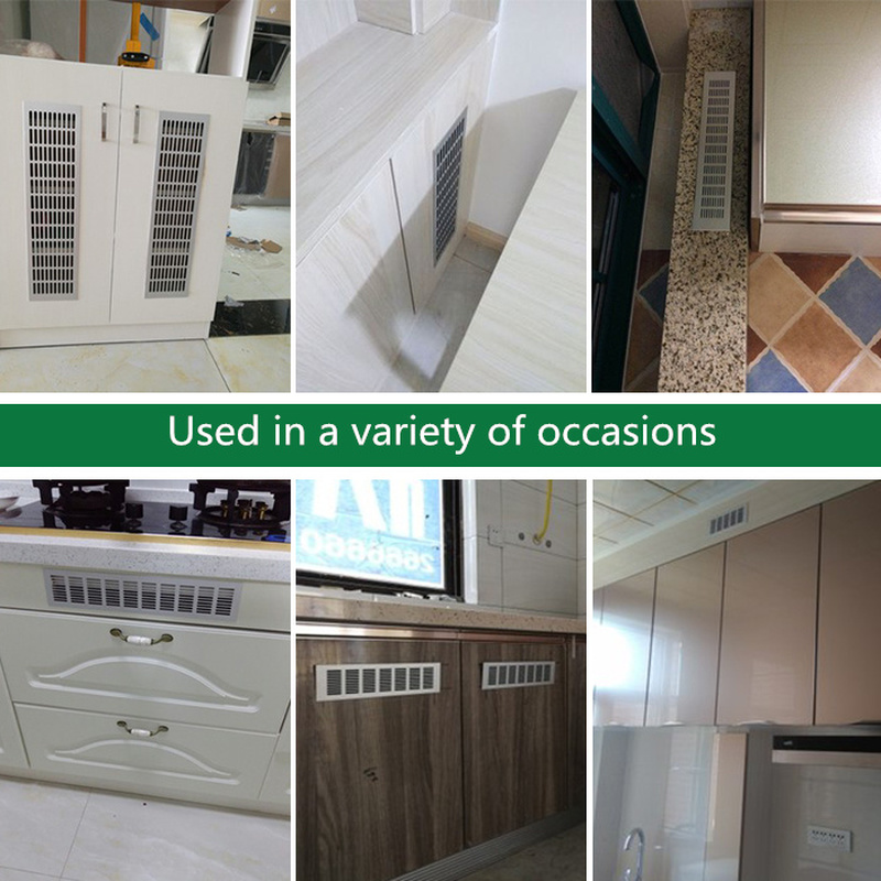 Kast ventilatie netto ponsen cooling rechthoekige aluminium plaat ventilatie rooster onder de gootsteen cover grill plaat