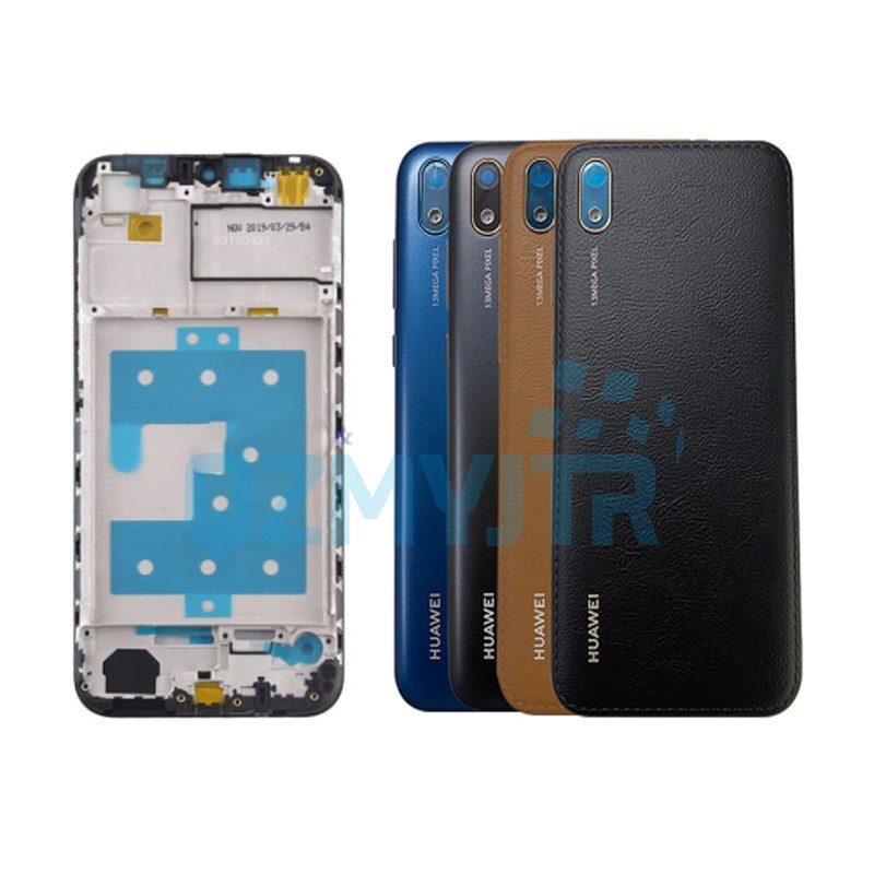 Carcasa LCD de 5,71 pulgadas para Huawei Y5 , marco frontal y medio, soporte + cubierta trasera de batería, AMN-LX9 LX1 LX2 LX3