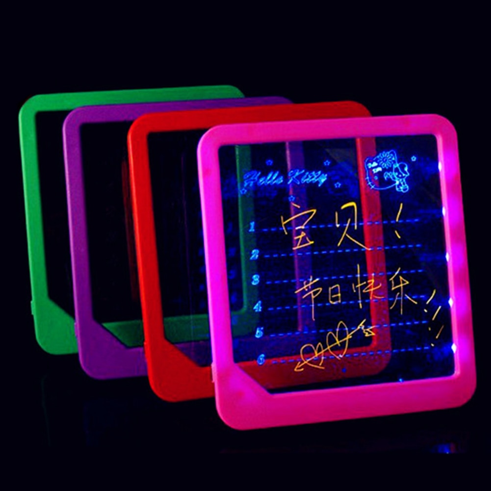 Escrita deixando mensagem crianças anúncios placa quadrado desenho estável ultra fino fluorescente prático placa de escrita