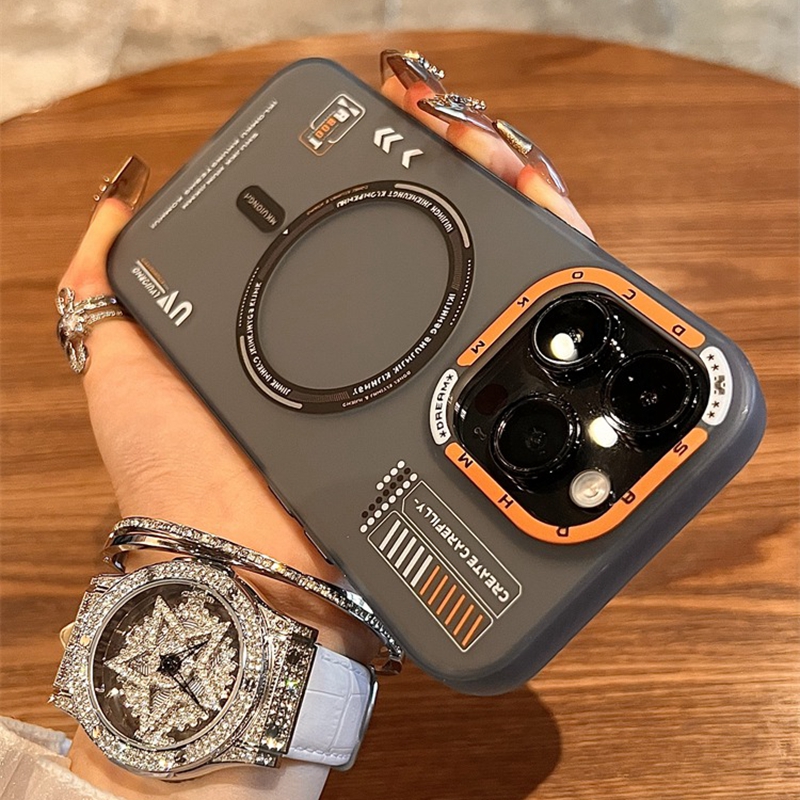 Capa magnética fosca Magsafe para iPhone, dupla cor, capa resistente à choque, fosco, ultra fino, iPhone 15, 14, 13 Pro Max, 12, 15Pro, 14Pro: Couro Genuíno / Bege