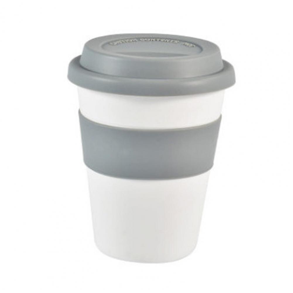 Water Cup Draagbare Drank Cup Lichtgewicht Hittebestendige Grote Drank Koffie Mok Cup Met Siliconen Beschermhoes:  Grey