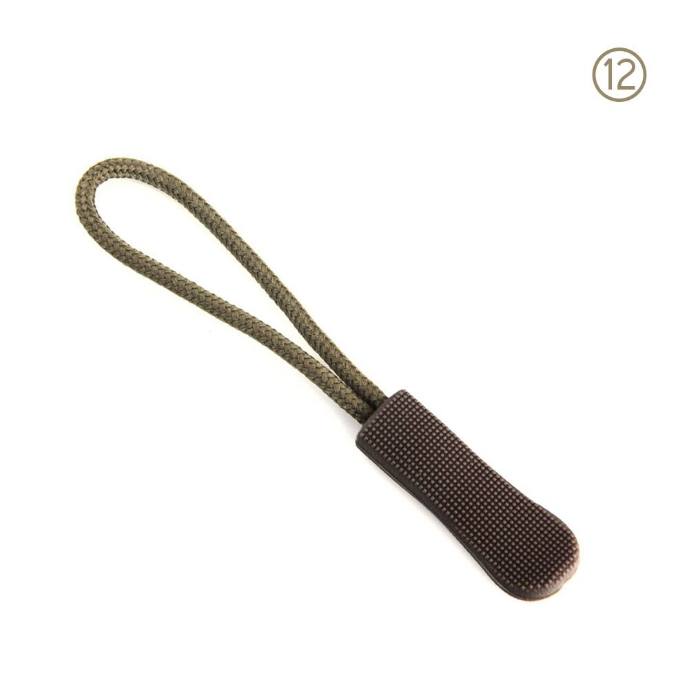 Lot de 50 tirettes de fermeture éclair, pour fixation d'étiquettes de cordon, clip de remplacement pour fermeture éclair, boucle coulissante, sac, valise, vêtements, tente, sac à dos: Couleur 12
