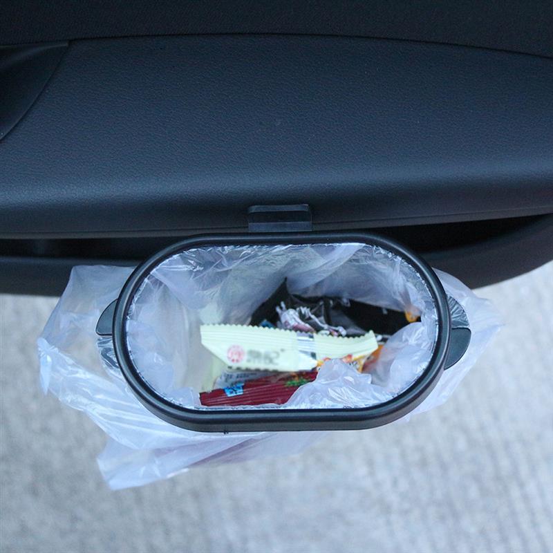 AOZBZ Black Foldable Car Trash Can Frame Bucket Waste Rubbish Bag Holder Frame Auto Organizer Accessories for Garbage Trash Bin