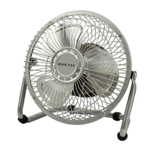 Ventilador mesa sobremesa aspas parrilla metal kool fan metalico 6" 20w 15,24cm