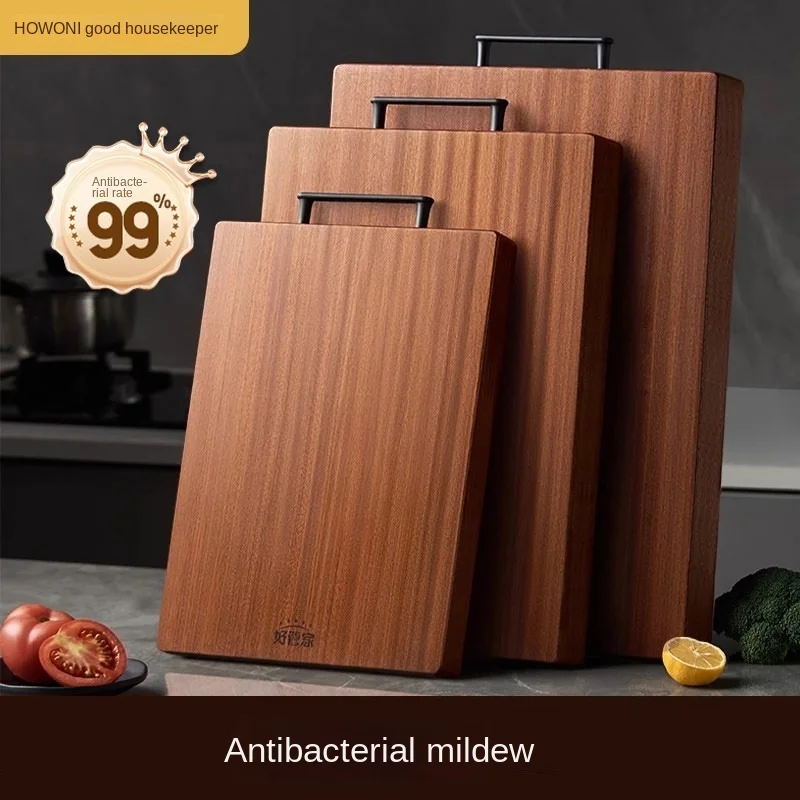 Ebony wood cutting board, kitchen antibacterial and mildew prevention wood chopping board