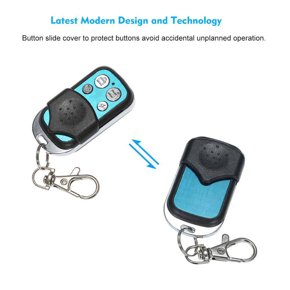 433MHz Wireless Metal Remote Controller with Keychain with Arm/Disarm/Home Arm/SOS 4 Buttons Remote Control Alarm System