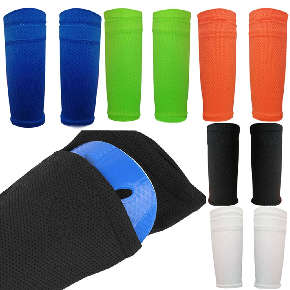 1 Pair Men Shin Guard Adult Kids Boys Football Leggings Ankle Socks Foot Protect Thick Pad Sleeves Shin Guard