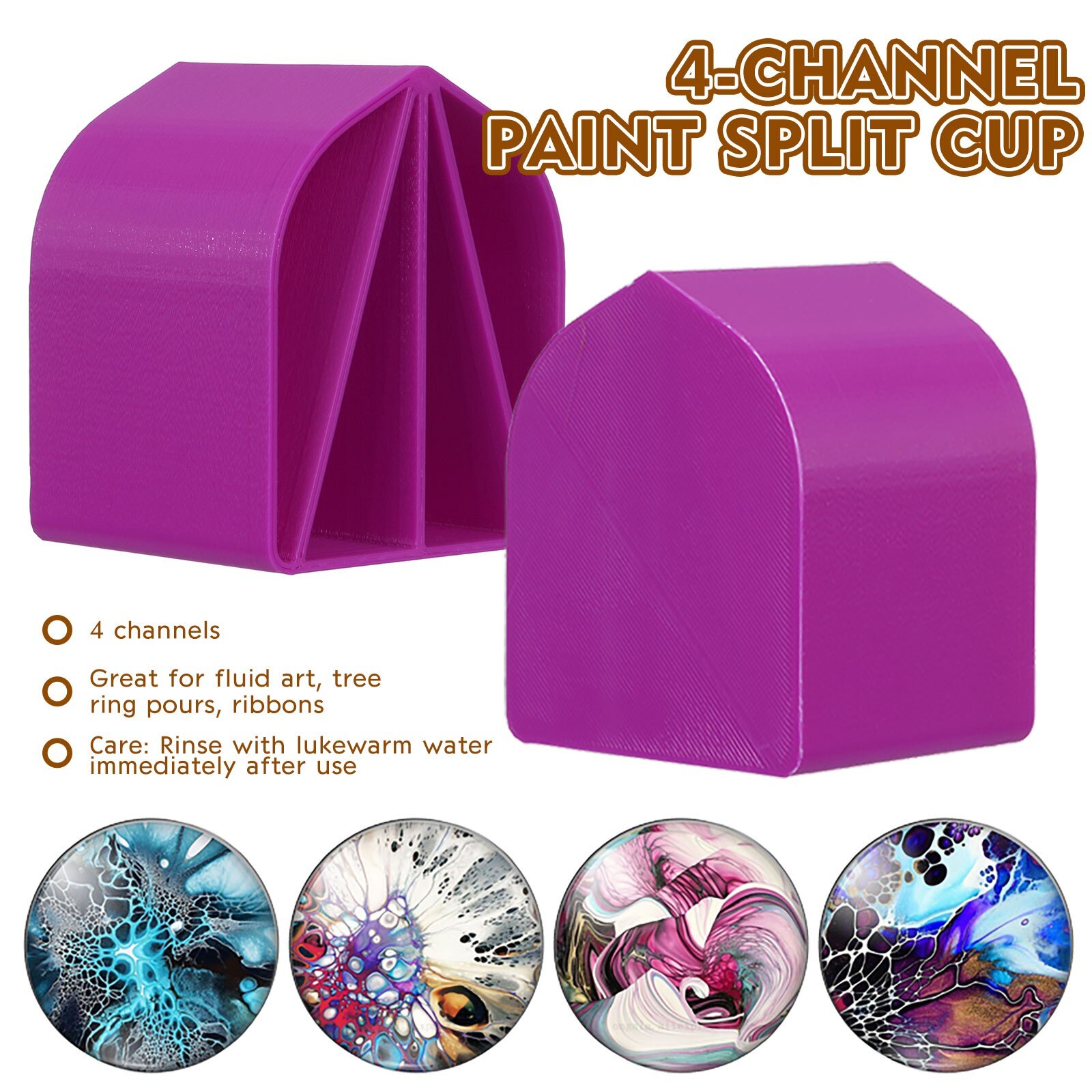 8Oz Acryl Giet Cup Pigment 4 Kanalen Verf Gieten Split Cup Olie Tekening Set Kunstenaar Diy Art Levert Verf gieten Levert