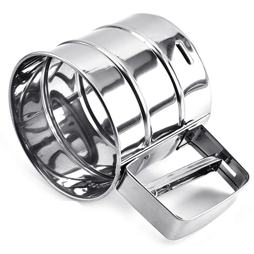 Stainless Steel Powder Flour Sieve Cup Mesh Strainer Baking Kitchen Gadget Tool Sieving Powder Handheld Mesh Strainer