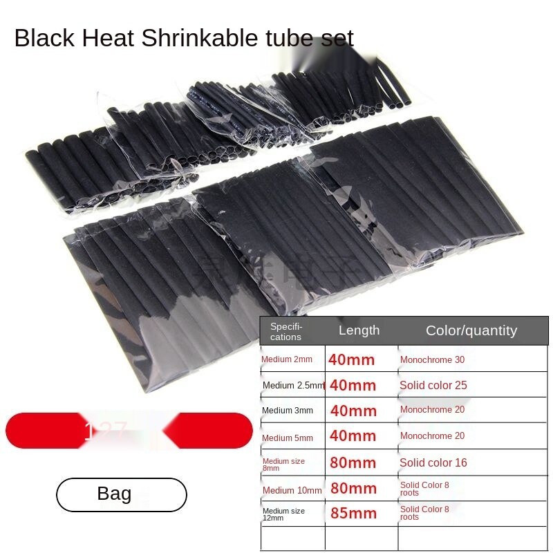 Schrumpf Schlauch Bausatz Isolierung Sleeving Termoretractil Polyolefin Schrumpfen Verschiedene Schrumpf Schläuche Draht Kabel für Kabel: 127Stck