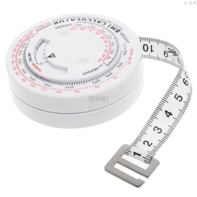 Bmi Body Mass Index Intrekbare Tape 150 Cm Maatregel Rekenmachine Dieet Gewichtsverlies M08