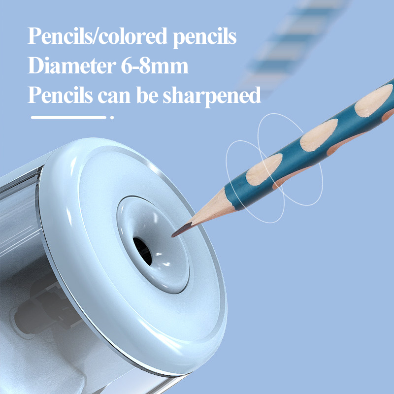 TENWIN Student Pencil Sharpener Electric vertical Blades for Artists Automatic Pencils Cutter Stationery Office School Supplies