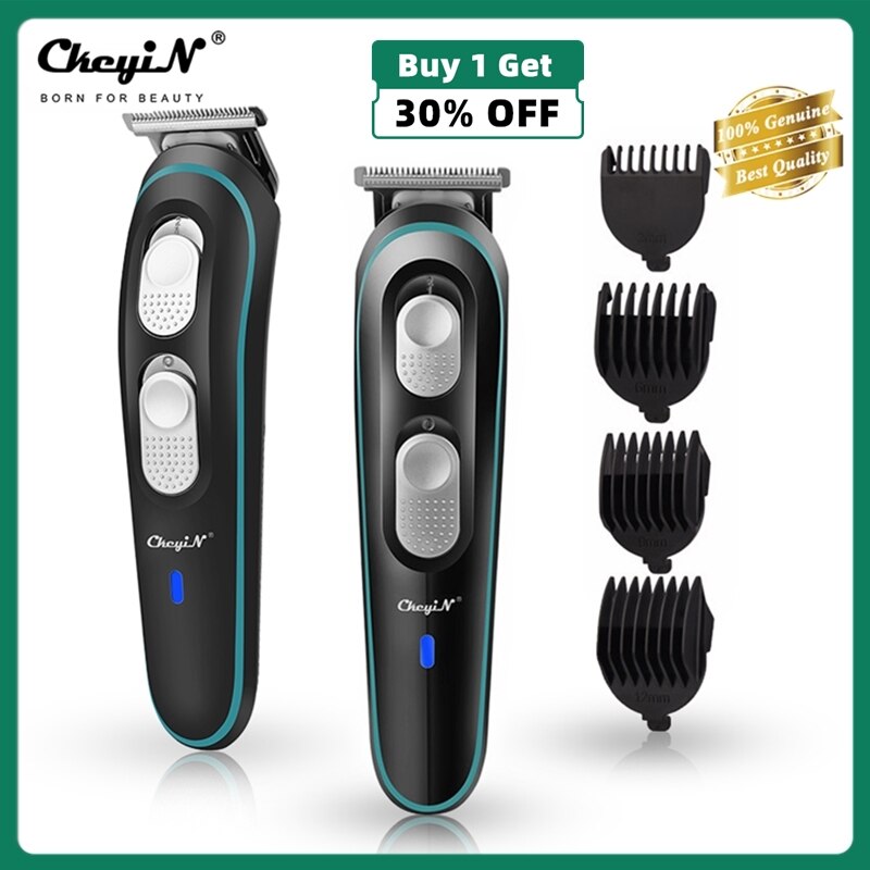 CkeyiN Cortadora de cabello eléctrica para hombres Recortadora de cabello inalámbrica práctica de bajo ruido con 4 peines de límite para adultos y niños