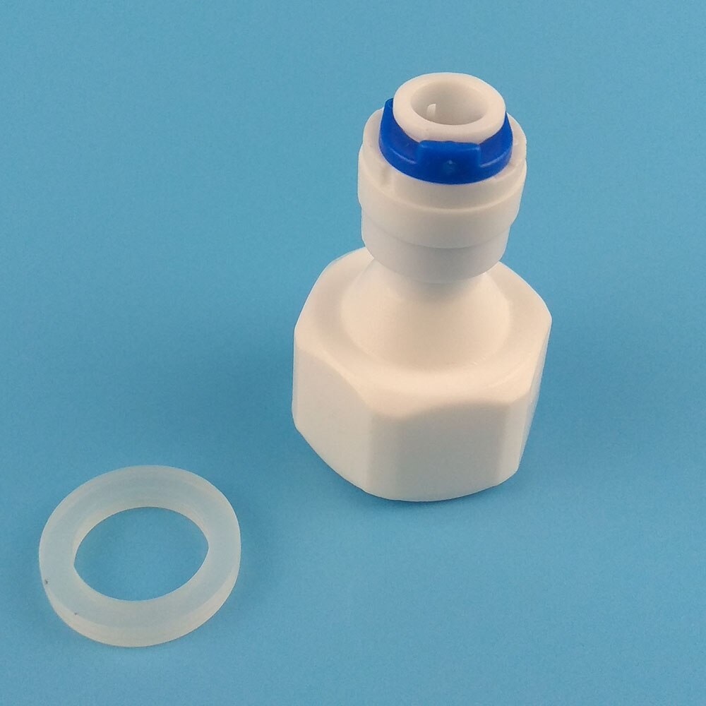 5PC 1/2" Internal thread to 1/4" Straight connector RO Water Fitting Tune Quick Connect Reverse Osmosis White fast connection