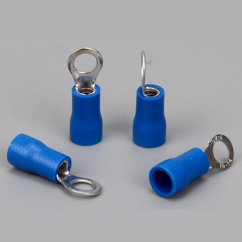 Koude Terminal 100 Stks/zak Elektrische Pre-Geïsoleerde Draad Kabel Crimp Connector 1.5-2.5mm ² AWG16-14 RV2 Serie End adereindhulzen