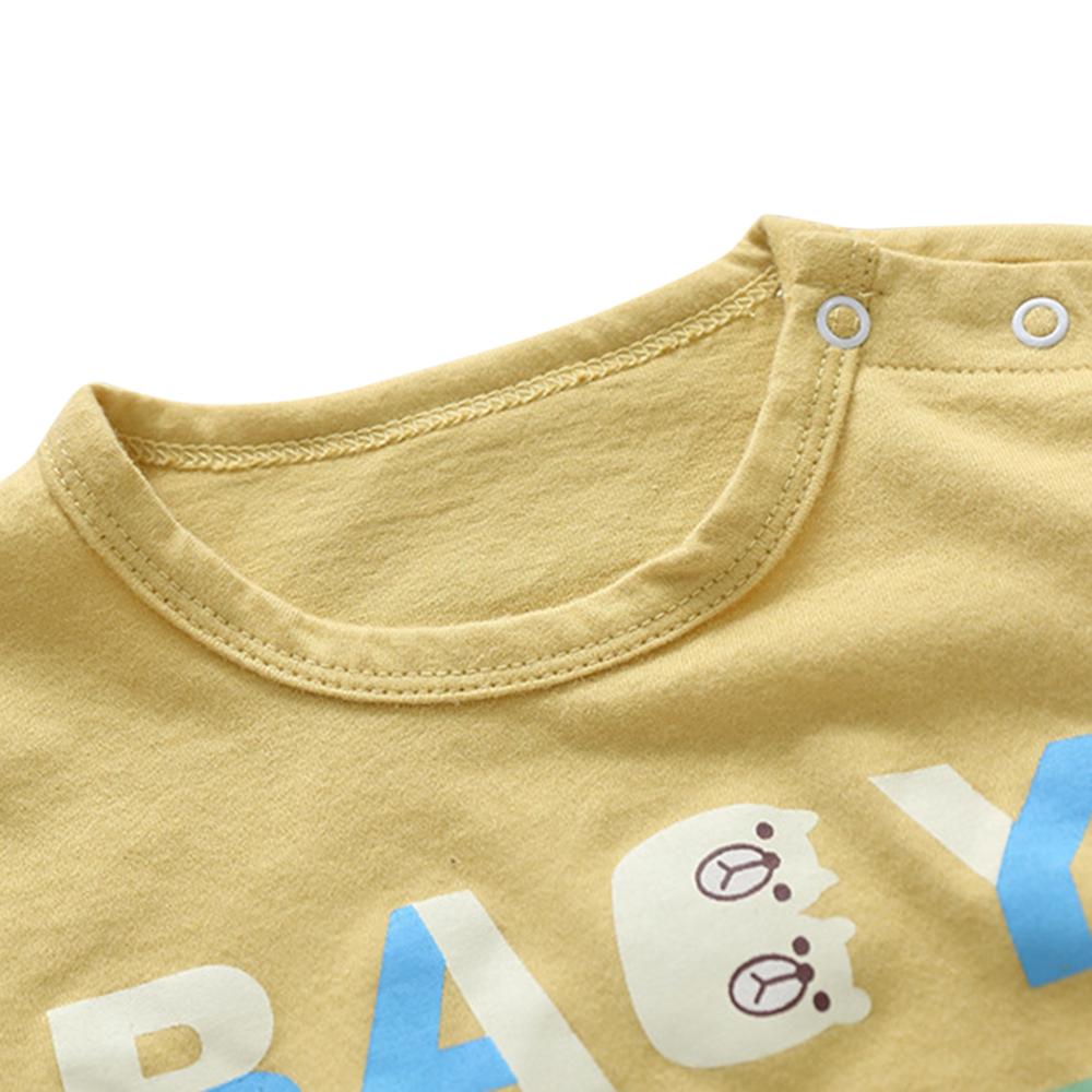 Spring Summer Baby Boys Girls Short Sleeve Cotton Letter Prints Bodysuits