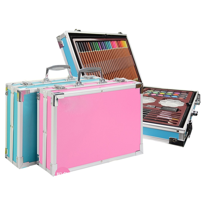 Juego de lápices de colores para pintura artística, Kit de herramientas de dibujo al óleo de colores Pastel, papelería de , 145/150/168/208 Uds.