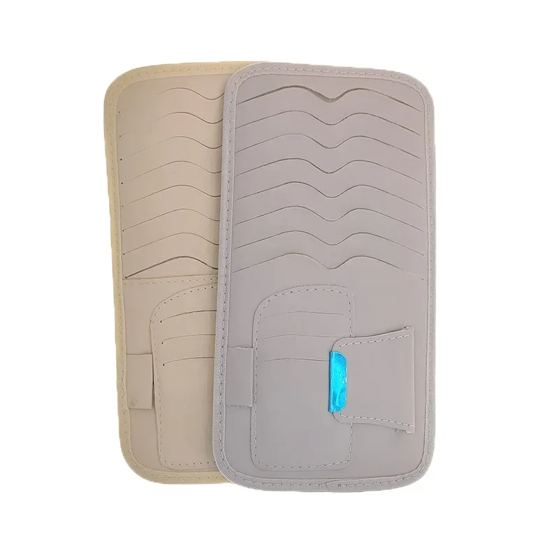 Car DVD Cd Storage Cd Holder Case Bag Disc PU Leather Storage Case Sunglasses Organizer Sun Visor Sunshade Sleeve Wallet Clips
