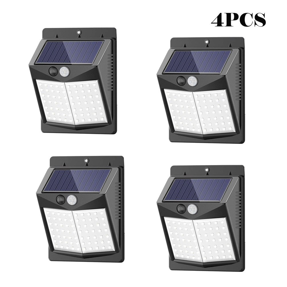 Solar Lights Outdoor 50LED Motion Sensor Security Lights Solar Security Lights Waterproof Outdoor Lights for Garden Patio Yard: 4 PCS