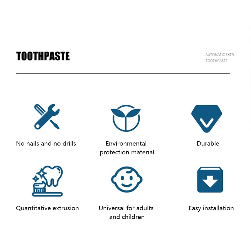 Automatic Toothpaste Dispenser Toothbrush Holder Wall Mount Stand Bathroom Accessories Set Toothpaste Squeezer Toothpaste Rack