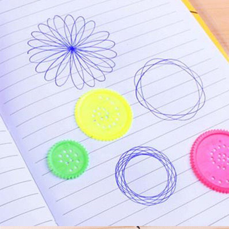 Regla mágica de dibujo espirógrafo para niños, juguetes educativos multifunción, variedad de para niños, 4 colores disponibles, de Navidad