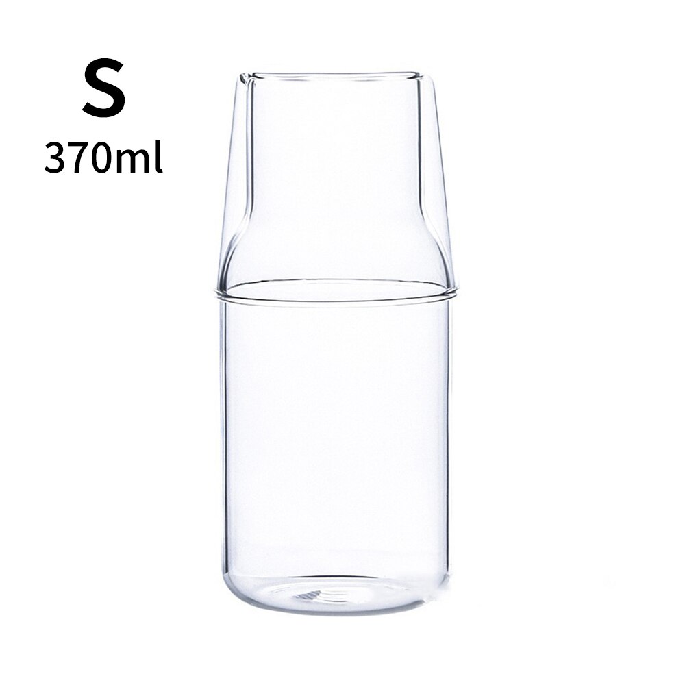 Water Carafe With Tumbler Glass Heat-Resistant Juice Container Glass Water Bottle Drinking Water Cup Set Kitchen Supplies: S