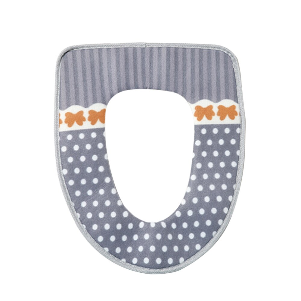 En Warm Toilet Seat Cover Wasbare Toilet Seat Pad Met Klittenband Zelfklevende Tapes (Rood): Grey