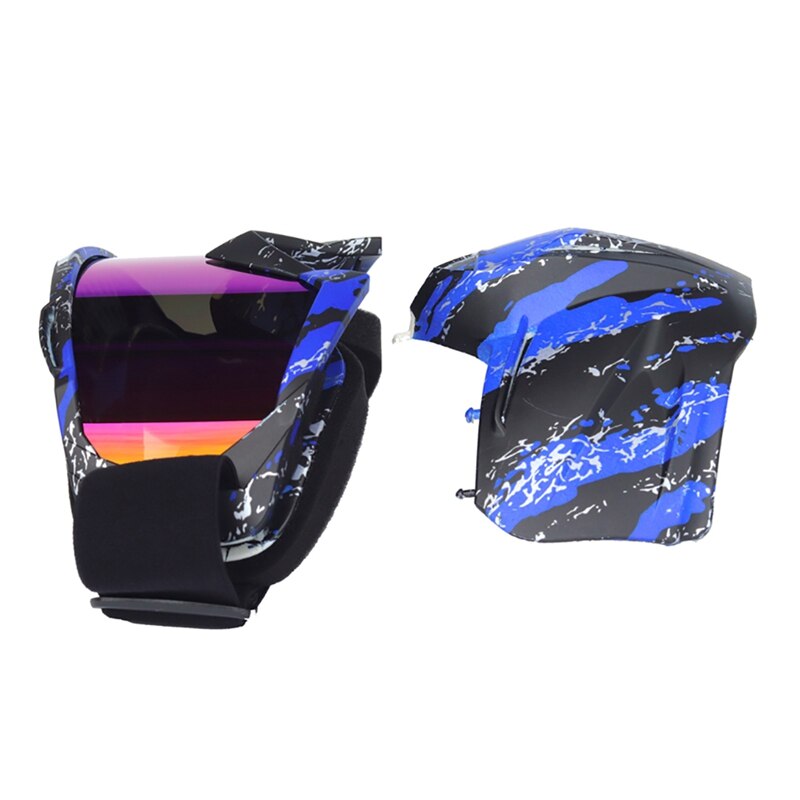 Leren Motorhelm Met Open Gezicht En Bril Retro Jethelm Met Afneembare