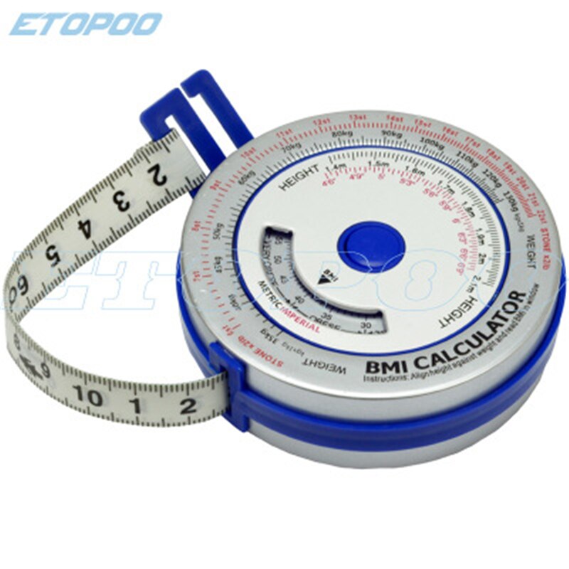 0-150cm Aluminum BMI measure tape BMI body tape BMI calculator body mass tape