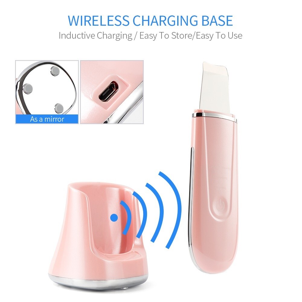 4 tryby ultradźwiękowy skruber skóry ems ogrzewanie twarzy dokładne czyszczenie peeling łopata skóra nawilżająca promuj wchłanianie odżywiania