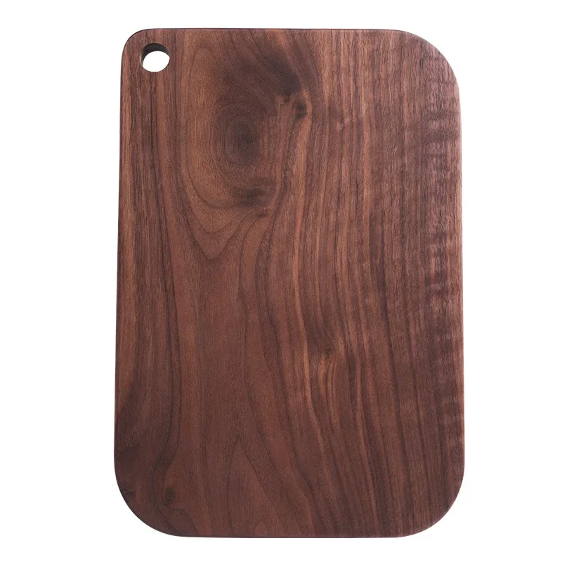 Planche à découper en bois massif, bois massif de cuisine en noyer noir, sans laque, avec planche à découper en bois