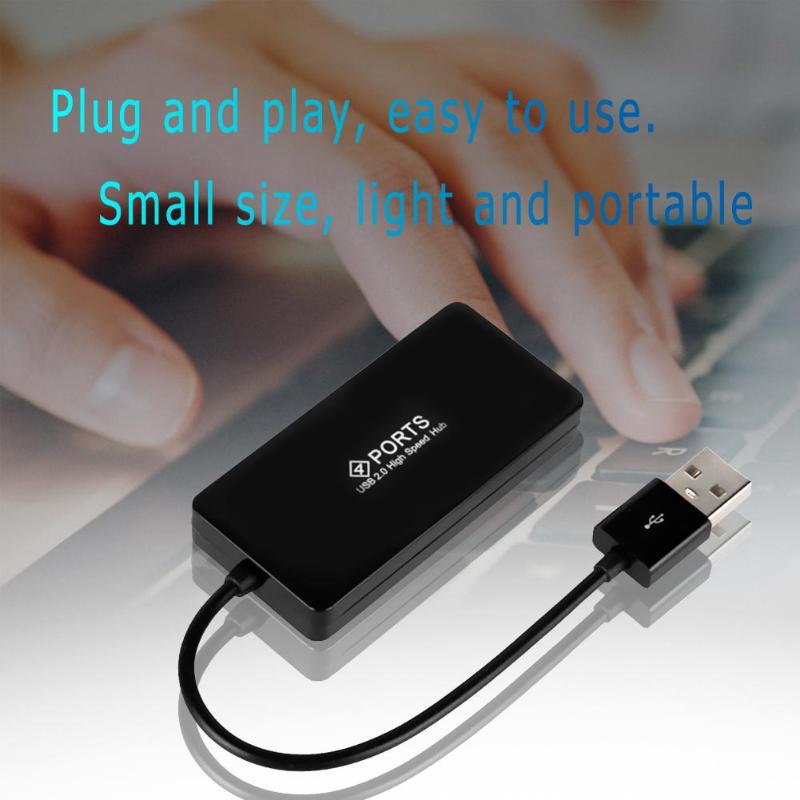 4 Port USB 2.0 Hub Splitter Adapter Converter Cable Cord voor PC Laptops Notebook Computer Full Speed 480 Mbps