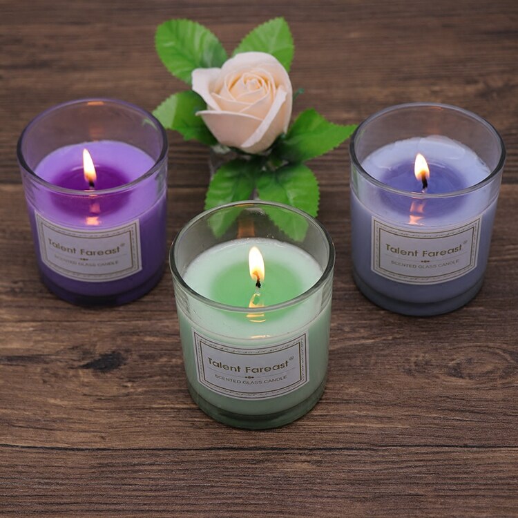 Moderne bougie verre parfum romantique tasse bougie odeur encens aide sommeil chambre Hacer Velas chambre décoration EB50LZ