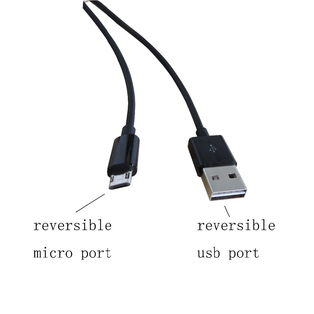 Cable Micro USB Reversible de doble cara de 20cm, carga de teléfonos y tabletas android