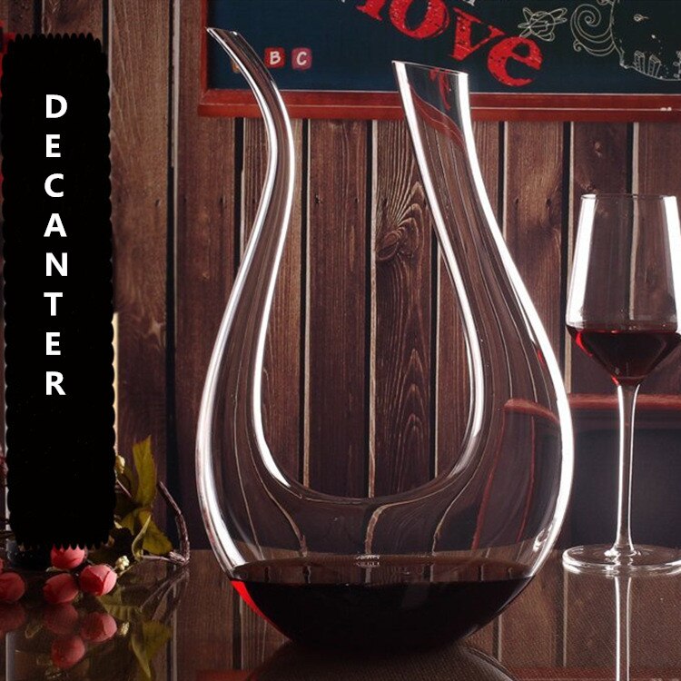 1500ml butikk karaffel håndlagde krystall rødvin brandy champagneglass karaffel flaske kanne pourer luftemaskin til familie bar