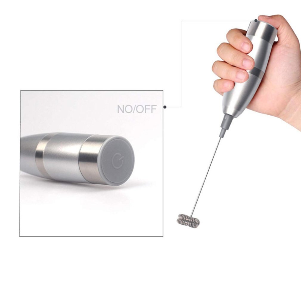 Electric Milk Frother Stainless Steel Milk Shaker Fancy Coffee Brewer Milk Mixer Single And Double Egg Beater