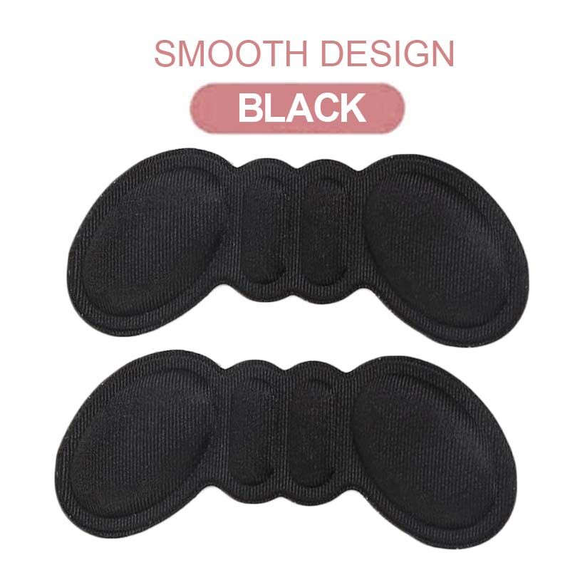 Sunvo Silikon Hacke Pads für frauen Schuhe Einsätze Hohe Fersen Gel Einlegesohlen für Schuhe Zurück Ferse Schmerzen Linderung Liner Schutz Pad: Schwarz glatt