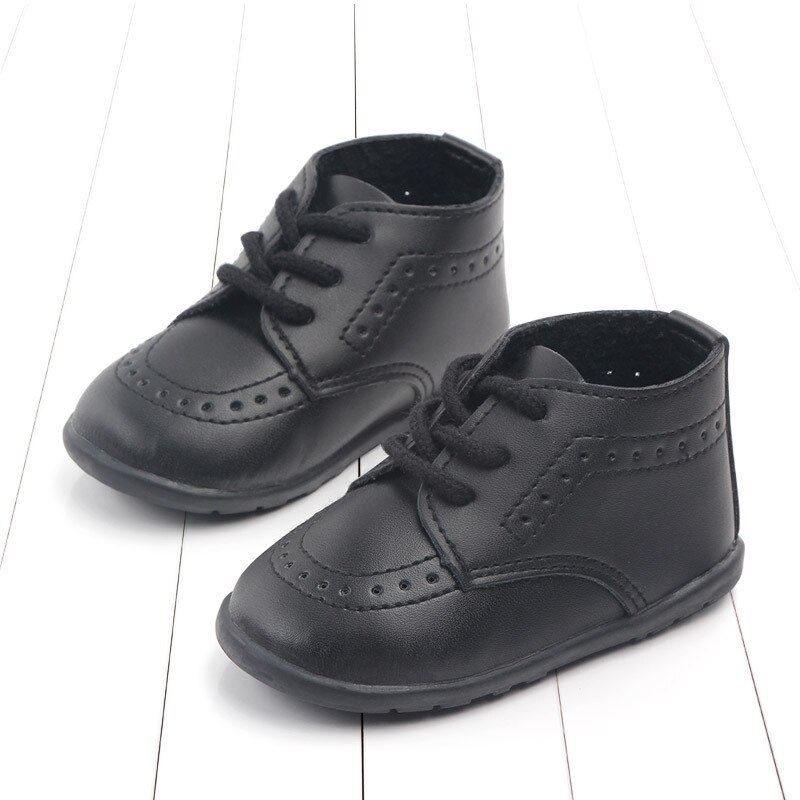 1pair leather Shoes Children kids Shoes, Girl/Boy single kids party shoes: black / 18