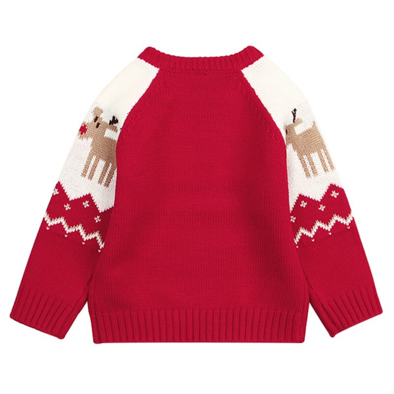 Winter Warm Babys Pullover Sweaters Infant Boy Girl Christmas Elk Long Sleeve Sweater Kids Toddler Boys Girls Tops Clothes