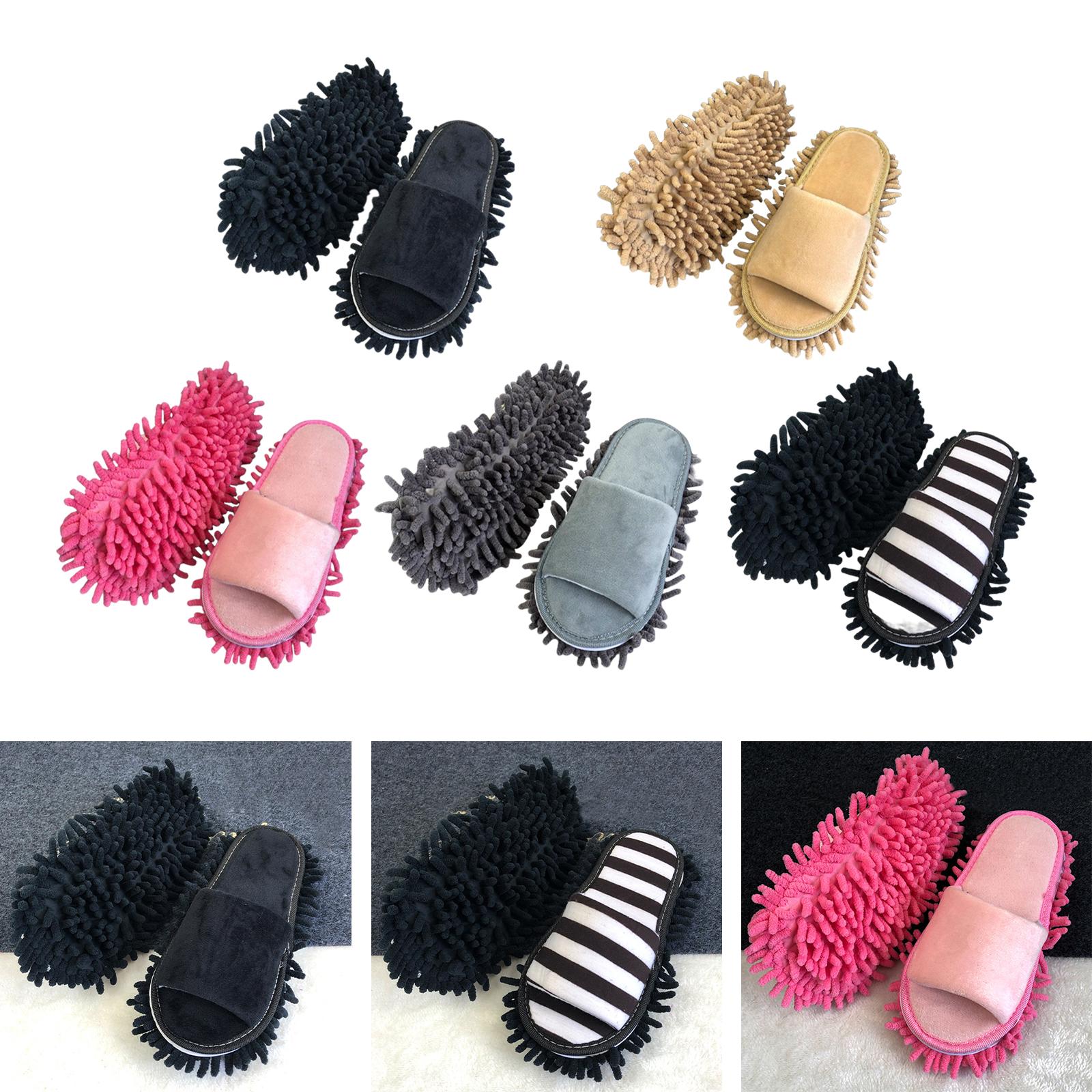 Chenille Mop Slippers, Practical Unisex Cleaning Tool for Floor Polishing Moping