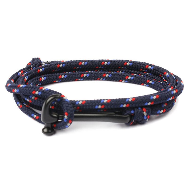 KBAP Frauen Männer wickeln Armbinde Schwarz Hammer Kühlen nautisch Seemann Marine Seil Armbinde Armbänder Armreifen Freundschaft: 2