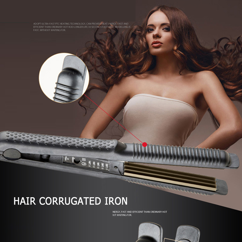 Corrugated Iron Hair Fluffy Hair Styler Wave Corrugated Crimper Waves for Lady Straightening Hair Iron Styling Tool