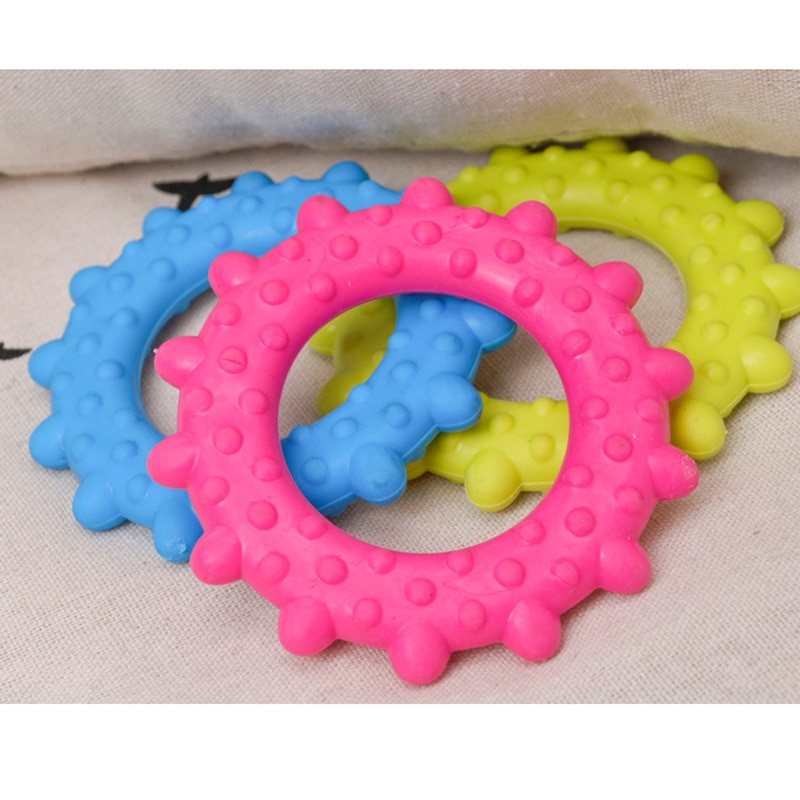 1 stk kæledyr hundelegetøj sød tpr solformet legetøj gummi resistent interaktiv bid rene tænder tygge træning legetøj hund forsyninger