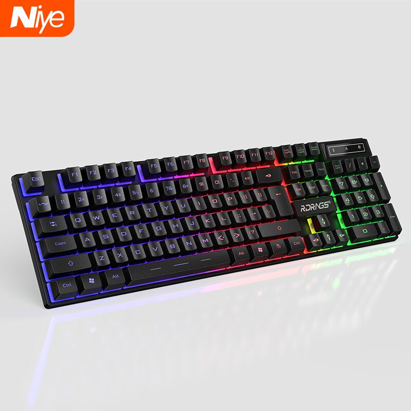 Niye Gaming Mouse And Keyboard Set USB Gamer Keyboards Gaming Mute Keyboard Mouse Combo For Notebook Laptop Desktop PC Game